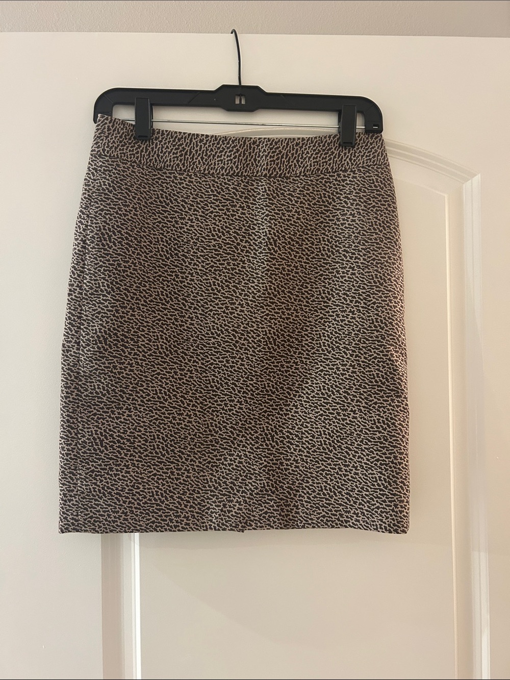 LOFT Brown Micro-Print Mini Skirt